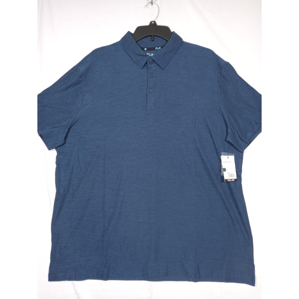 Men's FLX Luxury Soft Wander Polo Shirt Navy XL